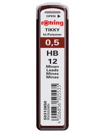 ΜΥΤΕΣ ΓΙΑ ΜΗΧΑΝΙΚΟ ΜΟΛΥΒΙ ROTRING 0.5mm HB 12ΤΕΜ.