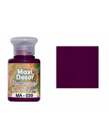 ΑΚΡΥΛΙΚΟ ΧΡΩΜΑ MAXI DECOR ΜΕΛΙΤΖΑΝΙ 60ml (MA-039)