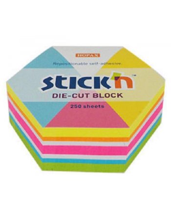 ΧΑΡΤΑΚΙΑ STICK'N ΚΥΒΟΣ NEON ΕΞΑΓΩΝΟ 67Χ67 250Φ
