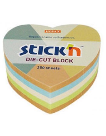 ΧΑΡΤΑΚΙΑ STICK'N ΚΥΒΟΣ RECYCLED ΚΑΡΔΙΑ 67Χ67 250Φ