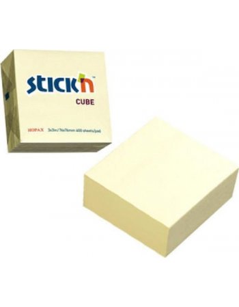ΧΑΡΤΑΚΙΑ STICK'N ΚΥΒΟΣ ΚΙΤΡΙΝΟΣ 76Χ76 400Φ