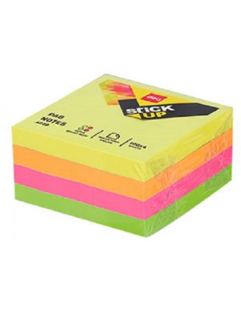 DELI ΚΥΒΟΣ ΑΥΤΟΚΟΛΛΗΤΟΣ 400 ΦΥΛΛΑ 51x51mm NEON 4 ΧΡΩΜΑΤΑ
