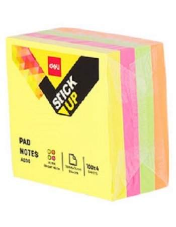 DELI ΚΥΒΟΣ ΑΥΤΟΚΟΛΛΗΤΟΣ 76x76mm 4x100Φ. STICK UP ΝΕΟΝ...