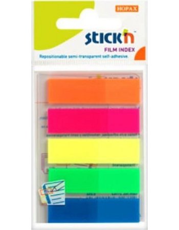 ΣΕΛΙΔΟΔΕΙΚΤΕΣ STICK'N ΠΛΑΣΤΙΚΟΙ 45x12mm NEON ΣΕΤ 5χ25Φ