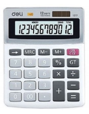 DELI ΑΡΙΘΜΟΜΗΧΑΝΗ EASY 12 ΨΗΦΙΑ ΜΠΑΤΑΡΙΑ/ΗΛΙΑΚΗ ΓΚΡΙ