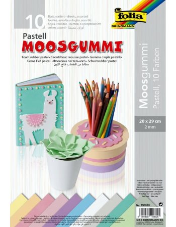 ΑΦΡΩΔΕΣ FOLIA 20Χ30 2mm ΣΕΤ 10. ΠΑΣΤΕΛ ΧΡΩΜΑΤΑ
