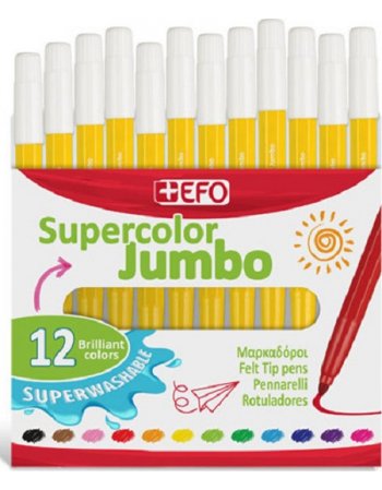 ΜΑΡΚΑΔΟΡΟΙ ΖΩΓΡΑΦΙΚΗΣ ΚΙΤΡΙΝΟ +EFO SUPERCOLOR JUMBO 12ΤΕΜ.