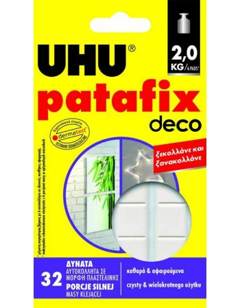 ΚΟΛΛΑ ΠΛΑΣΤΕΛΙΝΗ UHU PATAFIX DECO 32TEM.