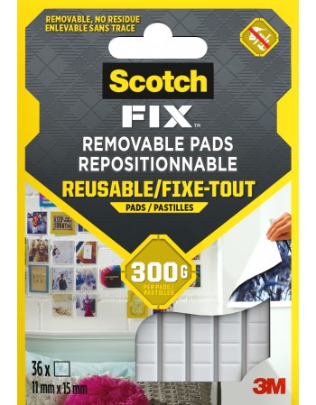 ΠΛΑΣΤΕΛΙΝΗ 3M REMOVABLE PADS TACK FIX 36τεμ (11X15mm) 300gr