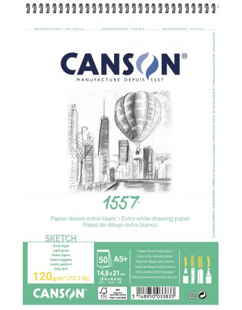 ΜΠΛΟΚ CANSON 1557 SP SKETCH A5 120gr 50Φ