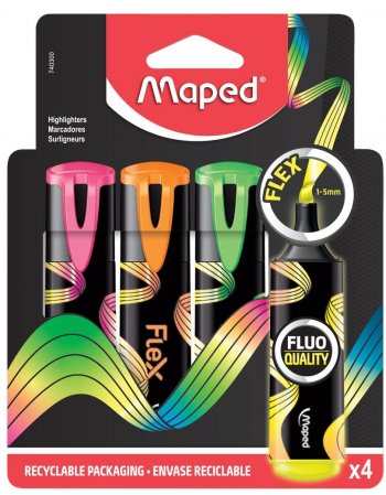 ΥΠΟΓΡΑΜΜΙΣΤΗΣ MAPED FLEX BLISTER 4TEM.