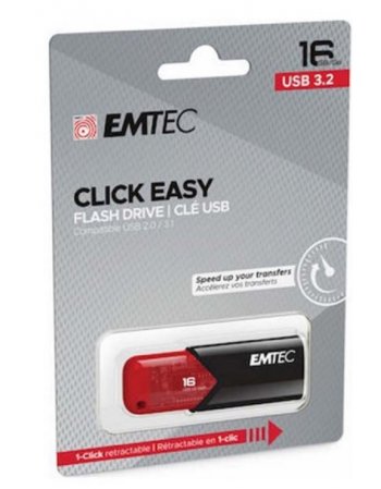 ΔΙΣΚΟΙ EMTEC FLASH USB 3.2 16GB CLICK EASY B110 RED