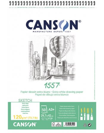 ΜΠΛΟΚ CANSON 1557 SP SKETCH A3 120gr 50Φ