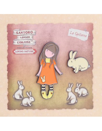 Santoro Pins - Honey Bunnies