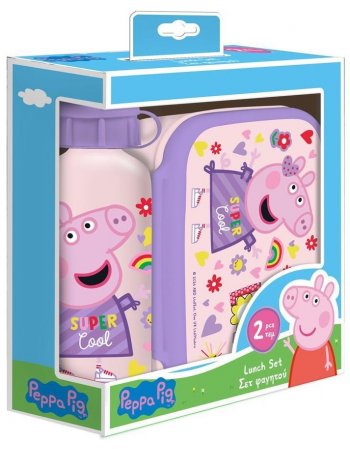 ΦΑΓΗΤΟΔΟΧΕΙΟ - ΠΑΓΟΥΡΙ ΑΛΟΥΜΙΝΙΟΥ ΣΕΤ PEPPA PIG