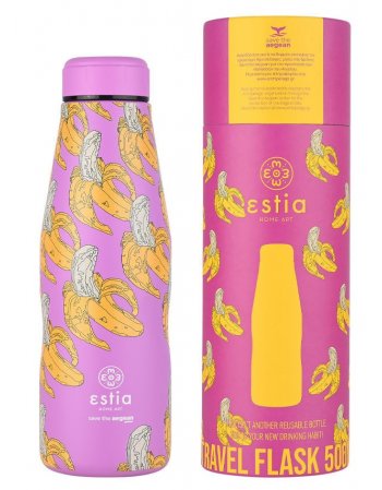 ESTIA ΘΕΡΜΟΣ TRAVEL FLASK SAVE THE AEGEAN 500ml BANANA SWIRL