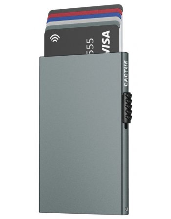 CACTUS ΑΝΔΡΙΚΟ ΠΟΡΤΟΦΟΛΙ ΚΑΡΤΩΝ ΜΕ RFID ΓΚΡΙ
