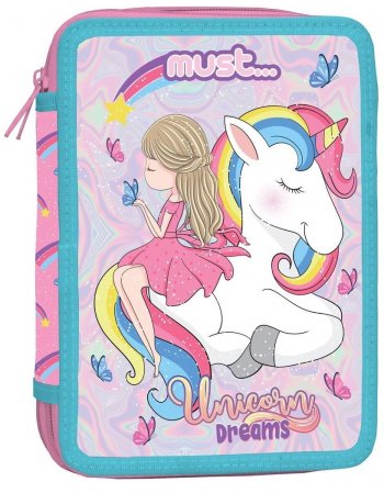 ΣΧΟΛΙΚΗ ΚΑΣΕΤΙΝΑ ΔΙΠΛΗ ΓΕΜΑΤΗ MUST UNICORN DREAMS