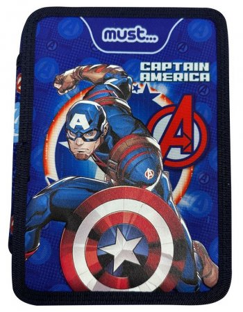 ΣΧΟΛΙΚΗ ΚΑΣΕΤΙΝΑ ΔΙΠΛΗ ΓΕΜΑΤΗ AVENGERS CAPTAIN AMERICA MUST