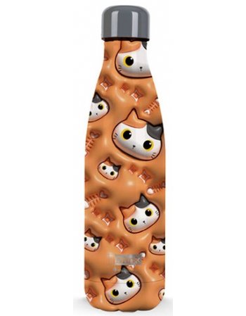 ΠΑΓΟΥΡΙ I DRINK ID0452 THERM BOTTLE 500ML 3D ORANGE CAT