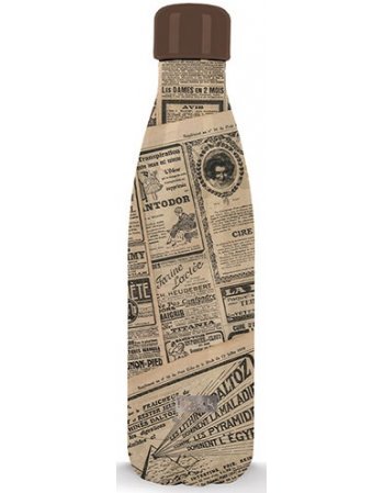 ΠΑΓΟΥΡΙ I DRINK ID0451 THERM BOTTLE 500ML OLD NEWSPAPER