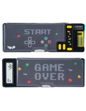 YOLO Retro Black Gaming Κασετίνα Γκρι 10135