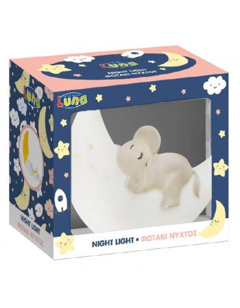 LUNA ΦΩΤΑΚΙ ΝΥΧΤΟΣ ΕΛΕΦΑΝΤΑΚΙ 15,5x6,8x13,5cm