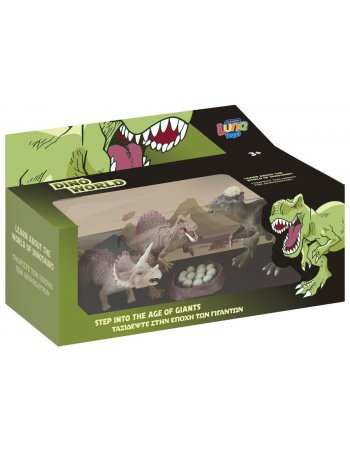 ΔΕΙΝΟΣΑΥΡΟΣ ΣΕΤ LUNA TOYS 4 ΤΜΧ. 31x14x18,5cm
