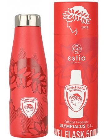 ESTIA ΘΕΡΜΟΣ TRAVEL FLASK OLYMPIACOS BC EDITION 500ml