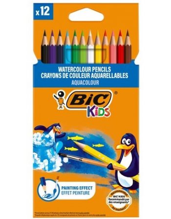 BIC KIDS ΞΥΛΟΜΠΟΓΙΕΣ ΑΚΟΥΑΡΕΛΑΣ 12ΤΕΜ.