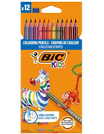 ΞΥΛΟΜΠΟΓΙΕΣ BIC KIDS EVOLUTION STRIPES 12ΤΕΜ.