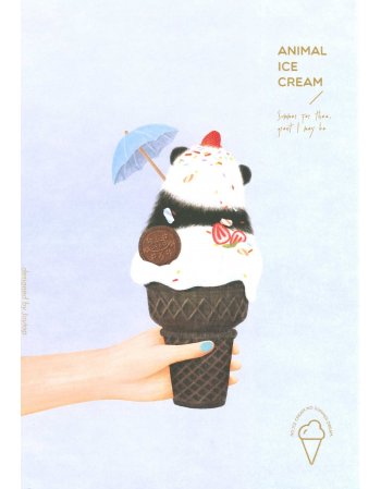 ΤΕΤΡΑΔΙΟ ΚΑΡΦΙΤΣΑ ΡΑΦΤΟ ANIMAL ICE CREAM 17X25cm