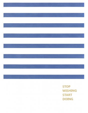 ΤΕΤΡΑΔΙΟ ΚΑΡΦΙΤΣΑ ΡΑΦΤΟ  STOP WISHING START DOING 18X25,8cm