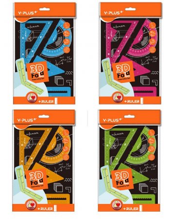 Y PLUS ΣΕΤ ΓΕΩΜΕΤΡΙΑΣ 3D FOLD, 4 ΧΡΩΜΑΤΑ RS190200