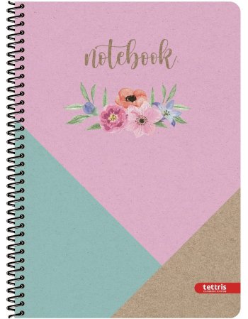ΤΕΤΡΑΔΙΟ ΣΠΙΡΑΛ TETTRIS CLASSIC FLOWERS 4 ΘΕΜΑΤΑ