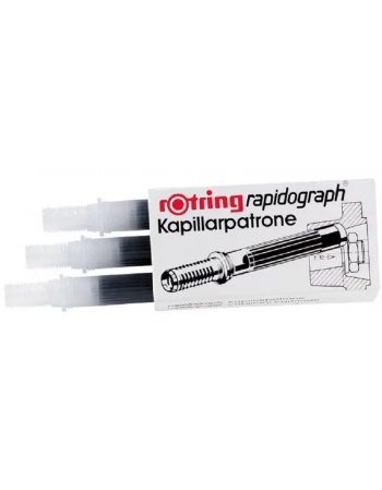 ΜΕΛΑΝΙ ΑΜΠΟΥΛΑ ΡΑΠΙΤΟΓΡΑΦΟΥ ΜΑΥΡΟ ROTRING 3ΤΕΜ.