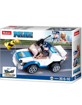 SLUBAN POLICE B0824 CAR WITH PULL BACK MOTOR