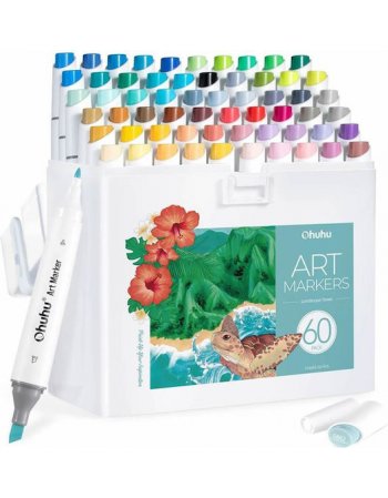 OHUHU KAALA ALCOHOL ART MARKERS ΣΕΤ 60 ΜΑΡΚΑΔΟΡΩΝ...