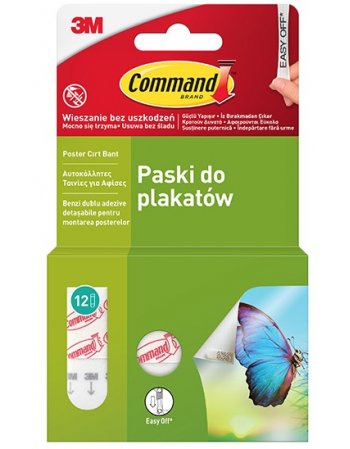 ΤΑΙΝΙΕΣ 3Μ COMMAND WHITE ΓΙΑ ΑΦΙΣΕΣ 12ΤΕΜ.