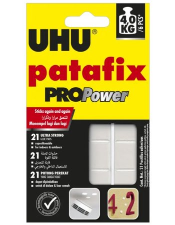ΚΟΛΛΑ ΠΛΑΣΤΕΛΙΝΗ UHU PATAFIX PRO POWER 64256 21ΤΕΜ.