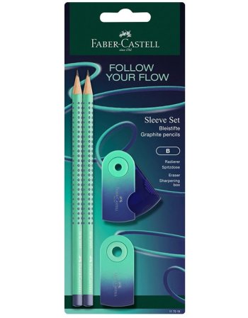 ΣΕΤ FABER CASTELL 117018 SLEEVE ΠΡΑΣΙΝΟ ΜΠΛΕ  (2...