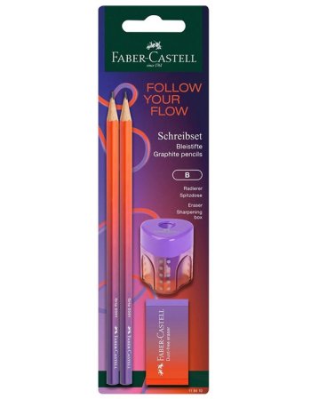 ΣΕΤ FABER CASTELL 118410 FLOW ΠΟΡΤΟΚΑΛΙ-ΜΩΒ (2...
