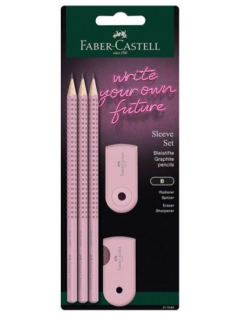 ΣΕΤ FABER CASTELL 217084 GRIP SLEEVE ΡΟΖ (3...