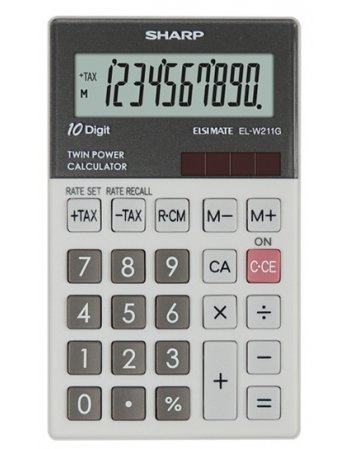 ΑΡΙΘΜΟΜΗΧΑΝΗ SHARP EL-W211G GY POCKET (10 ΨΗΦΙΩΝ)