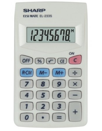 ΑΡΙΘΜΟΜΗΧΑΝΗ SHARP EL-233S WH POCKET (8 ΨΗΦΙΩΝ)