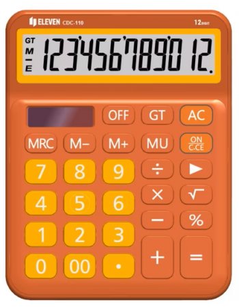 ΑΡΙΘΜΟΜΗΧΑΝΗ ELEVEN CDC 110-OR ΠΟΡΤΟΚΑΛΙ (12 ψηφία)...