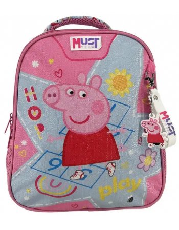 ΣΧΟΛΙΚΗ ΤΣΑΝΤΑ ΠΛΑΤΗΣ ΝΗΠΙΟΥ PEPPA PIG MUST TEAM 2 ΘΗΚΕΣ