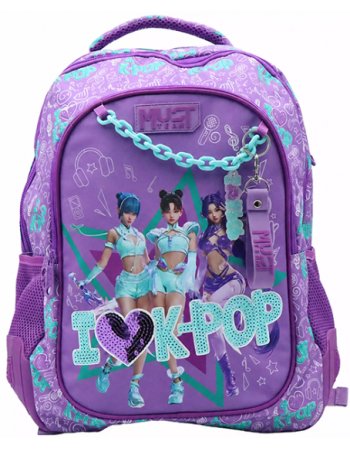 ΣΧΟΛΙΚΗ ΤΣΑΝΤΑ ΠΛΑΤΗΣ ΔΗΜΟΤΙΚΟΥ MUST TEAM K-POP ΜΩΒ 3 ΘΗΚΕΣ