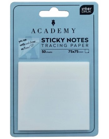 ΧΑΡΤΑΚΙΑ INTERDRUK 363442 TRANSPARENT 75x75mm (50Φ.)