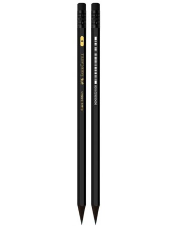 ΜΟΛΥΒΙ FABER CASTELL BLACK EDITION 703722 ΜΕ ΓΟΜΑ B